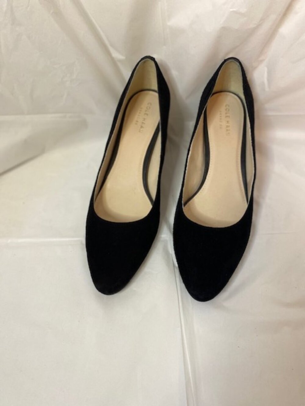 Cole Haan Women's Black Suede Block Heel Pumps - Size 7B